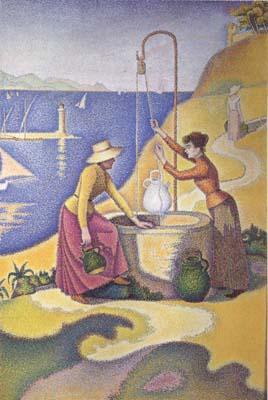 Paul Signac Women at the Well (Young Provencal Women at the Well) (mk06)